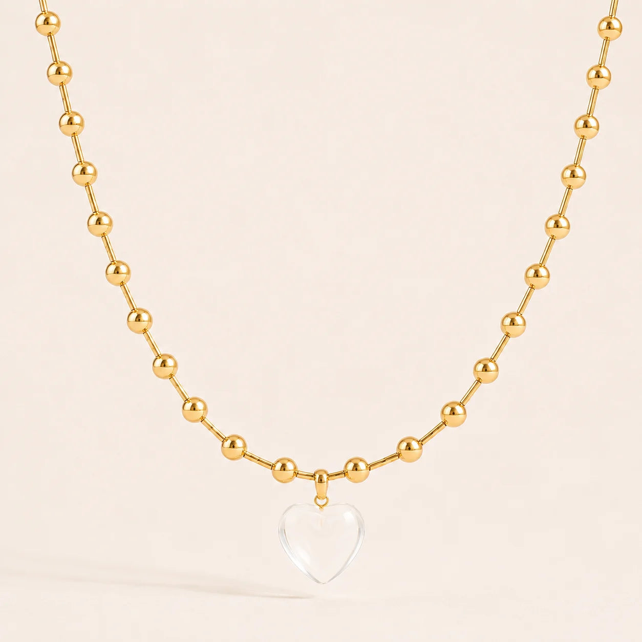 Crystal Love Necklace - 18K Gold Plated