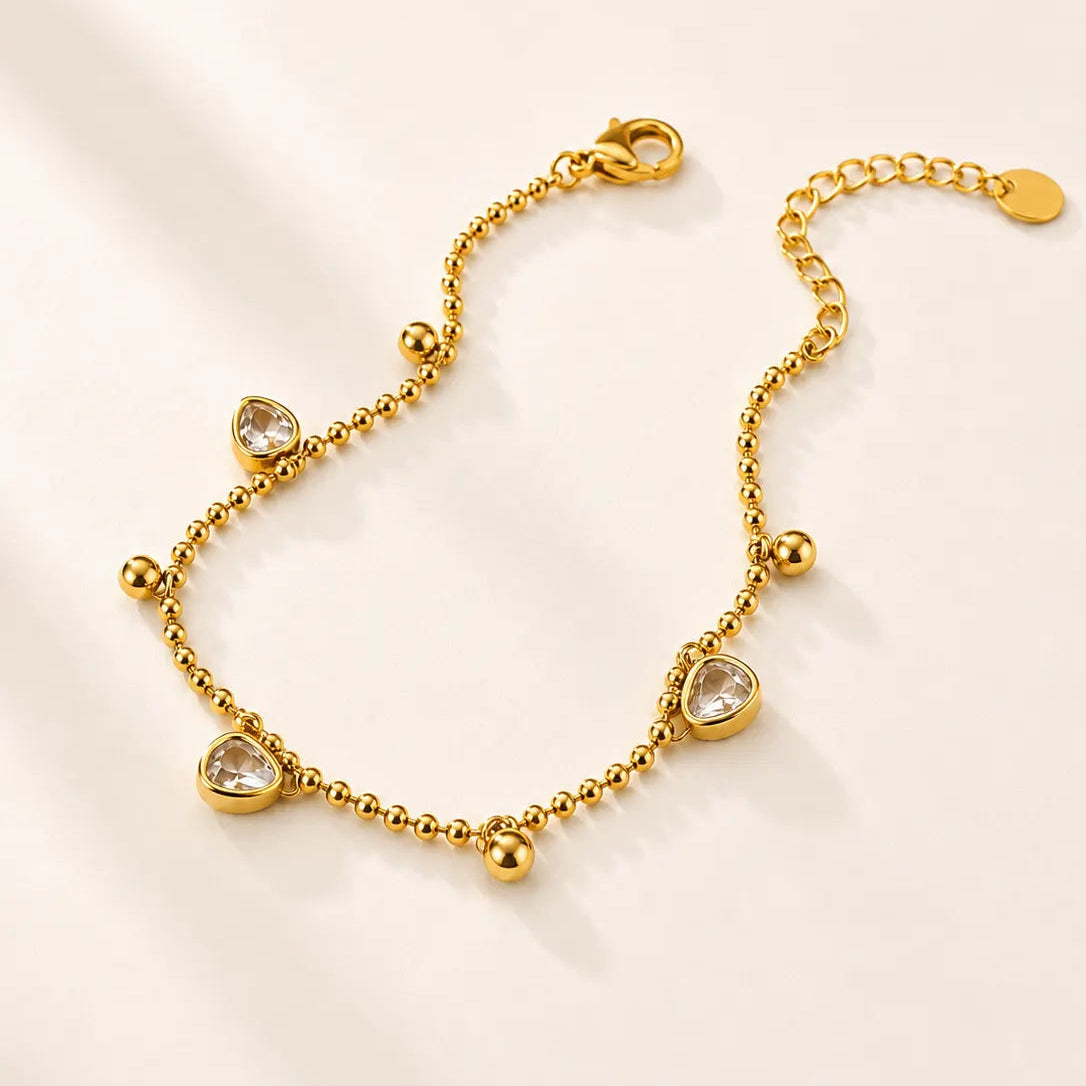 Dots and Drops Bracelet - 18K Gold Plated