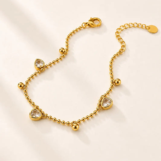Dots and Drops Bracelet - 18K Gold Plated