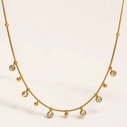 Dots and Drops Necklace - 18K Gold Plated