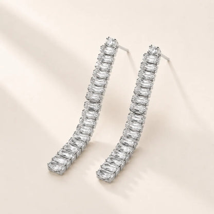 Dune Line Dangler Earrings - 18K Gold Plated
