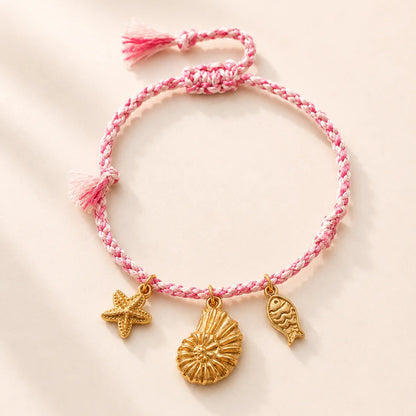 Everyday Charm Thread Bracelet - 18K Gold Plated