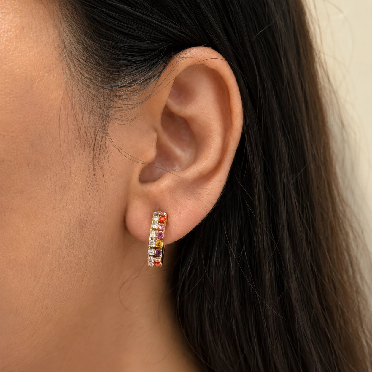 Aurora Hoops Earrings - 18K Gold Plated