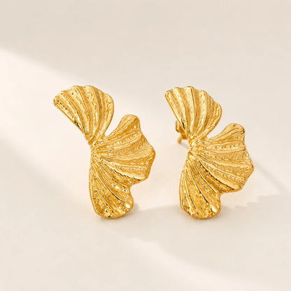 Fluttered Bold Earrings - 18K Gold Plated