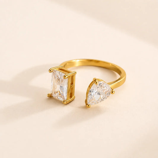Glam Gem Ring - 18K Gold Plated