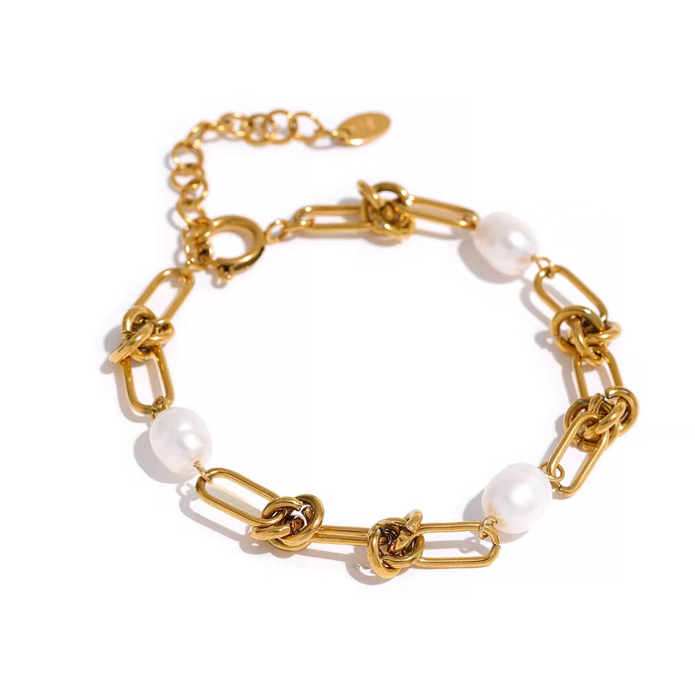 Tied in Pearl Bracelet
