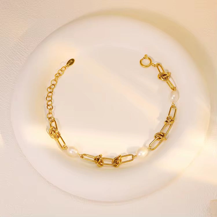 Tied in Pearl Bracelet
