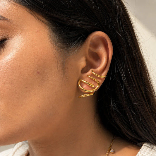 Twist Muse Earrings - 18K Gold Plated
