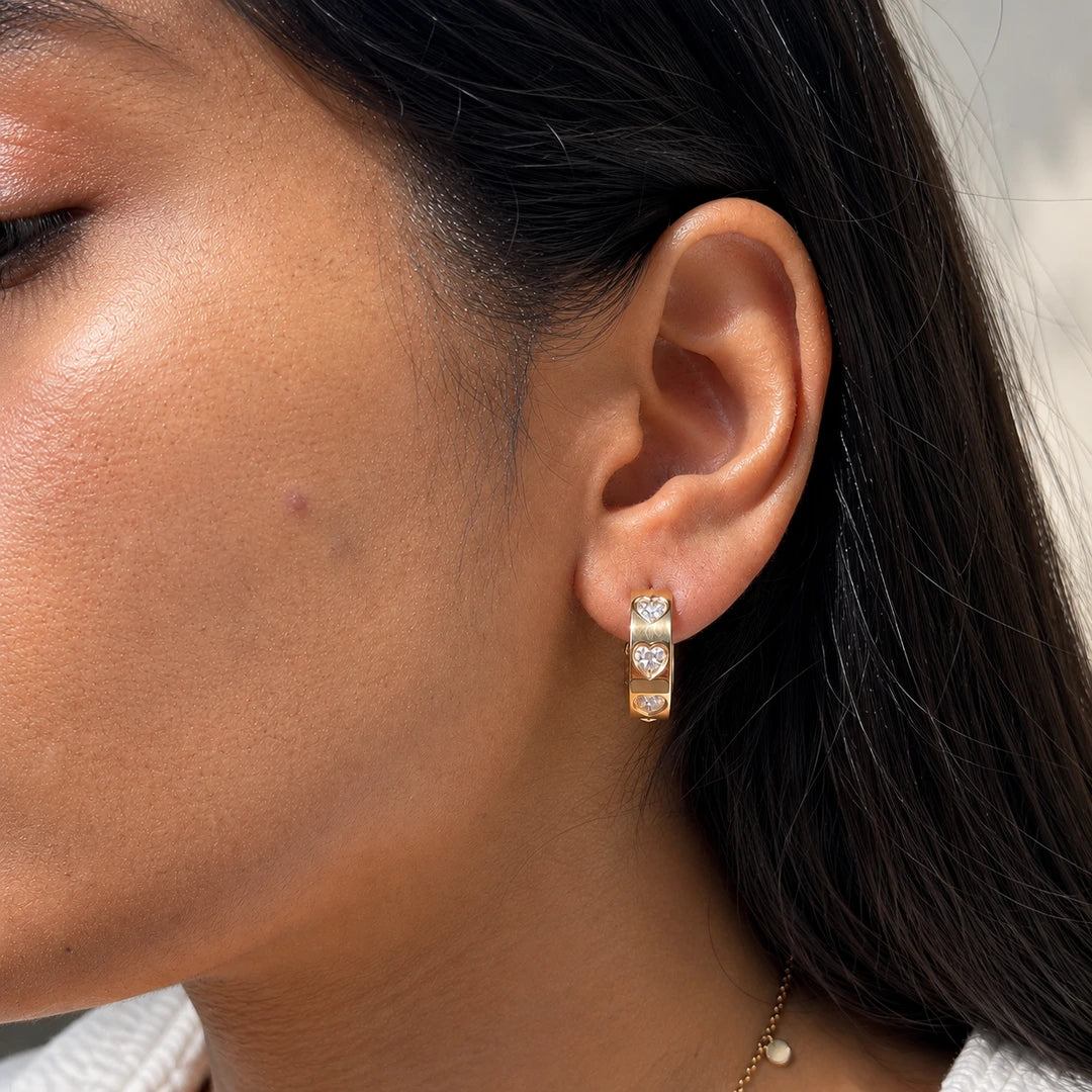 Bae Hoops Earrings - 18K Gold Plated