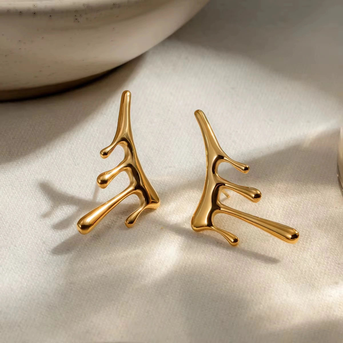 Dew Drops Earrings - 18K Gold Plated