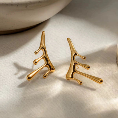 Dew Drops Earrings - 18K Gold Plated