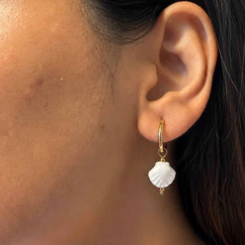 Liora Glow Hoop Earrings - 18K Gold Plated