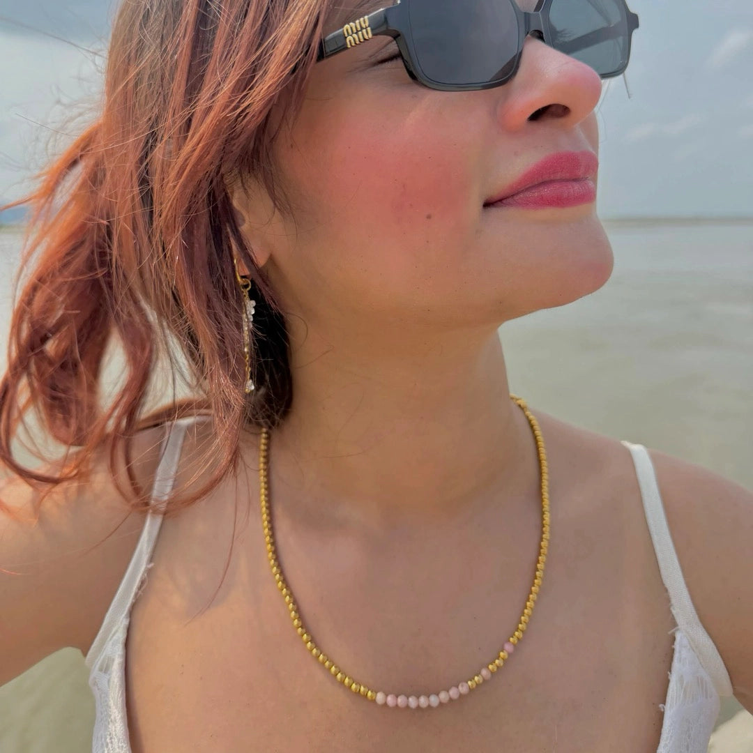 Zora Beaded Necklace - 18K Gold Plated