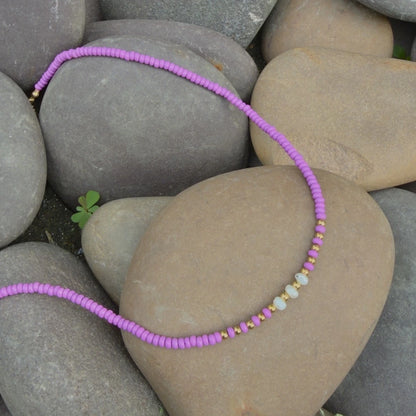 Lilac Love Necklace - 18K Gold Plated