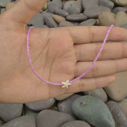 Starfish Blush Shore Necklace - 18K Gold Plated