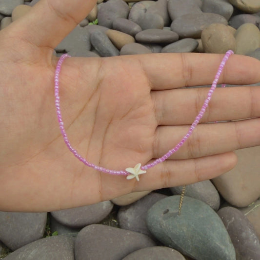 Starfish Blush Shore Necklace - 18K Gold Plated