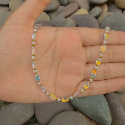 Opal Glow Necklace - 18K Gold Plated