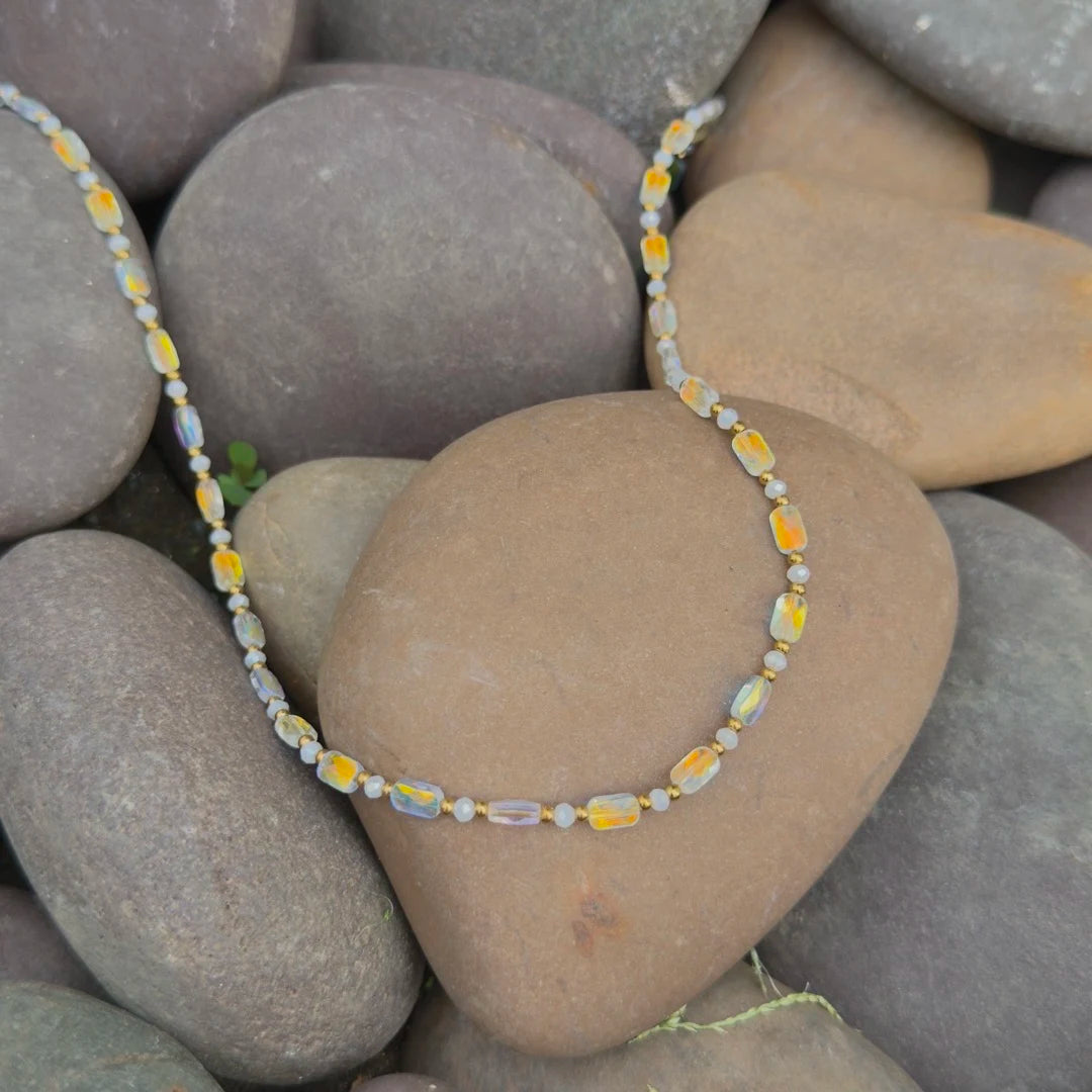 Opal Glow Necklace - 18K Gold Plated