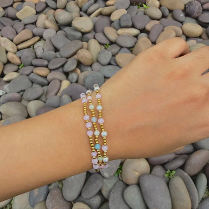 Sugar Plum Bracelet Stack - 18K Gold Plated
