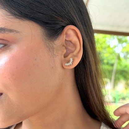 Crystal Fern Studs