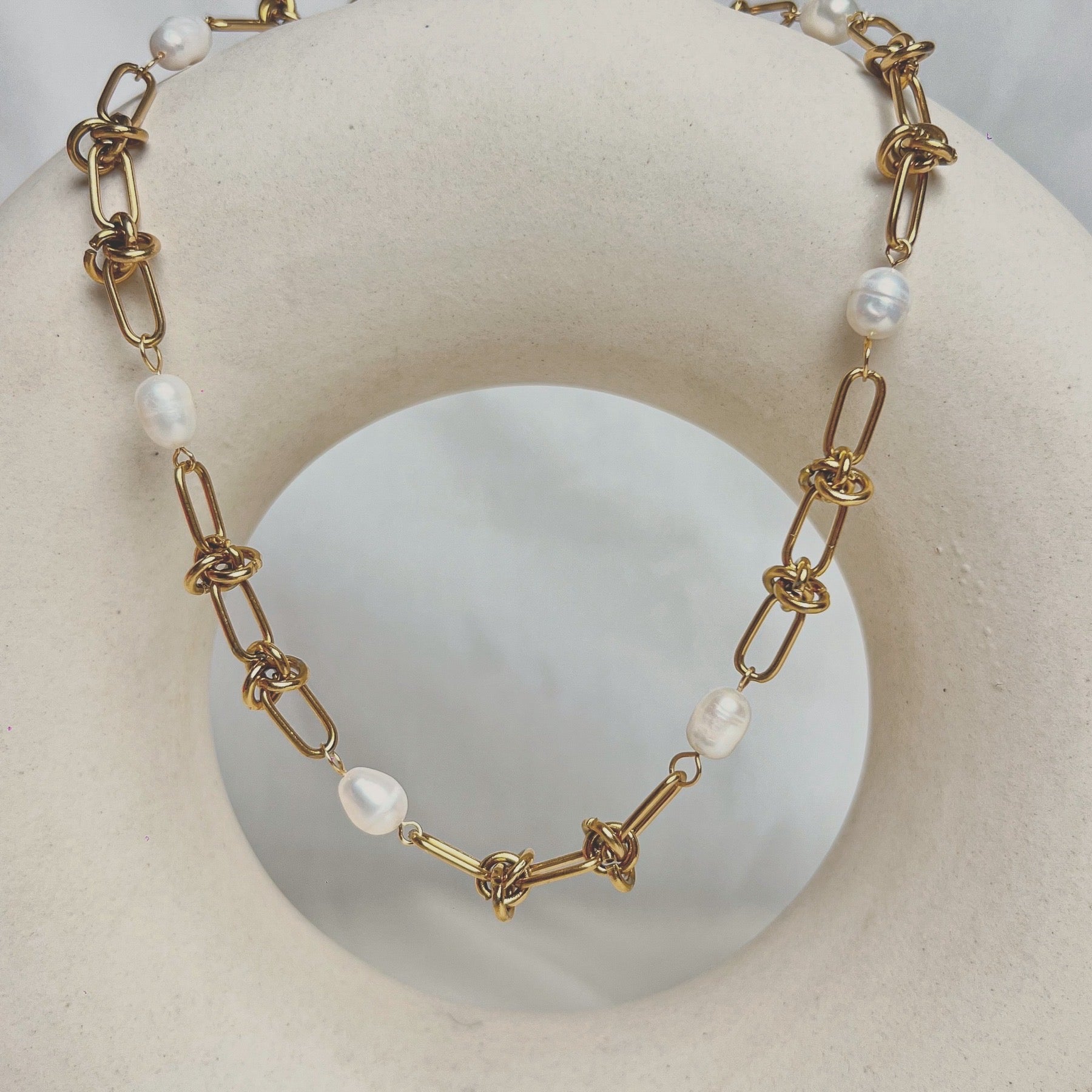 Tied in Pearl Necklace