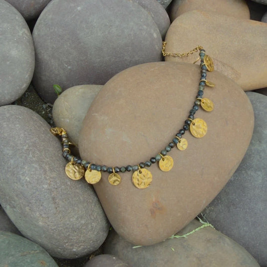 Noir Coin Bracelet - 18K Gold Plated