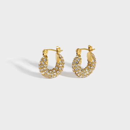 Galaxy Gleam Hoops Earrings - 18K Gold Plated