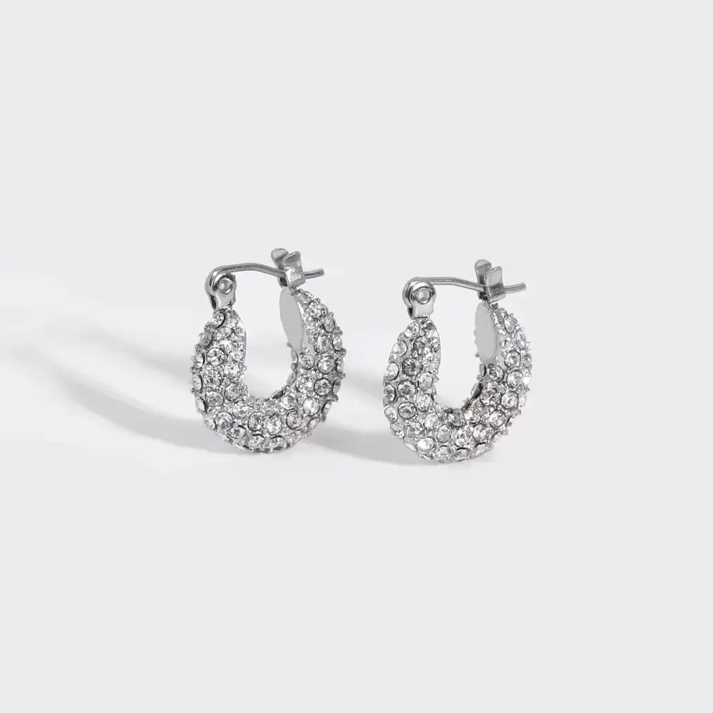 Galaxy Gleam Hoops Earrings - 18K Gold Plated