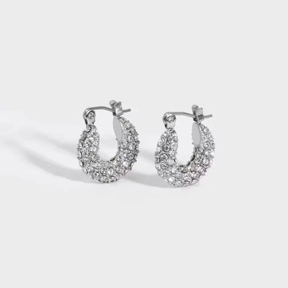 Galaxy Gleam Hoops Earrings - 18K Gold Plated