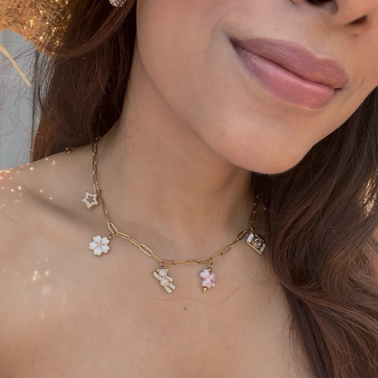 The YOU edit necklace - (Dainty Chain with 5 Charms)