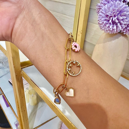 The YOU edit - 5 Charms Bracelet - 18K Gold Plated