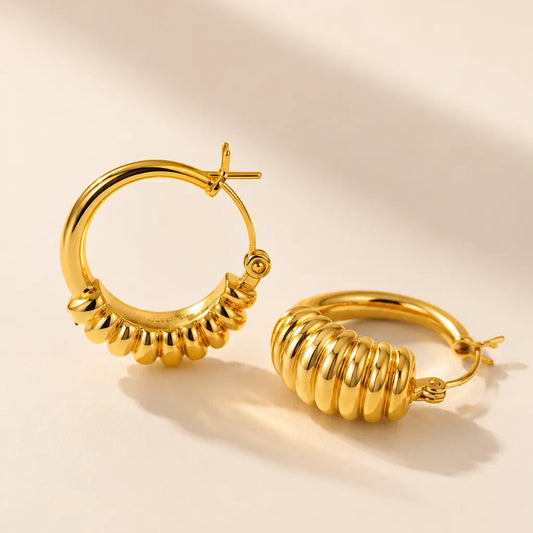 Lara Hoop Earrings - 18K Gold Plated