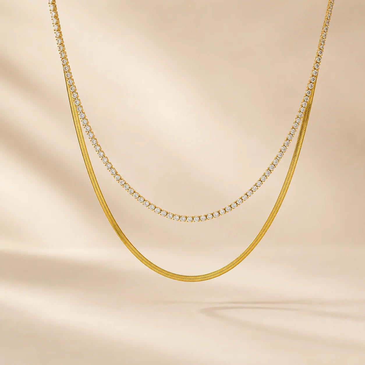Layer Play Necklace - 18K Gold Plated