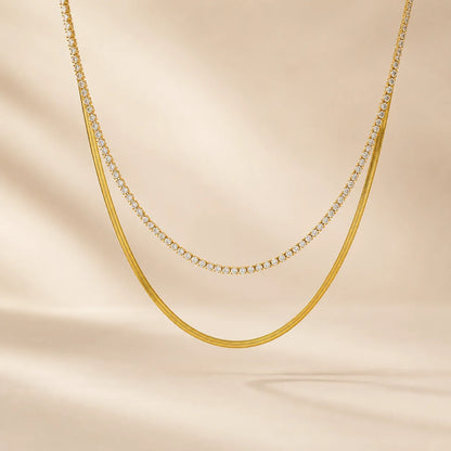 Layer Play Necklace - 18K Gold Plated