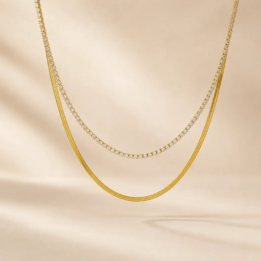 Layer Play Necklace - 18K Gold Plated