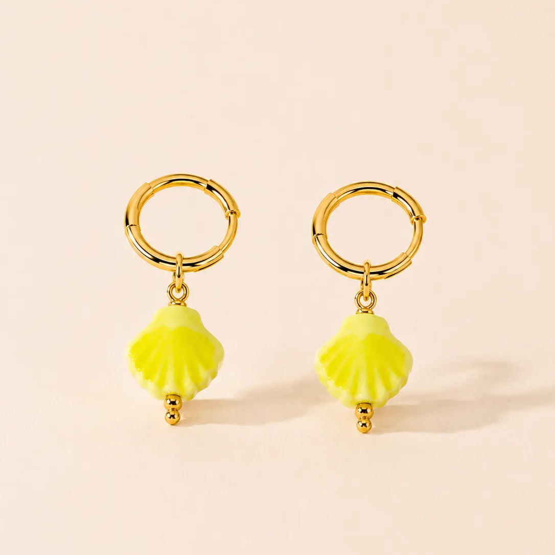 Liora Glow Hoop Earrings - 18K Gold Plated