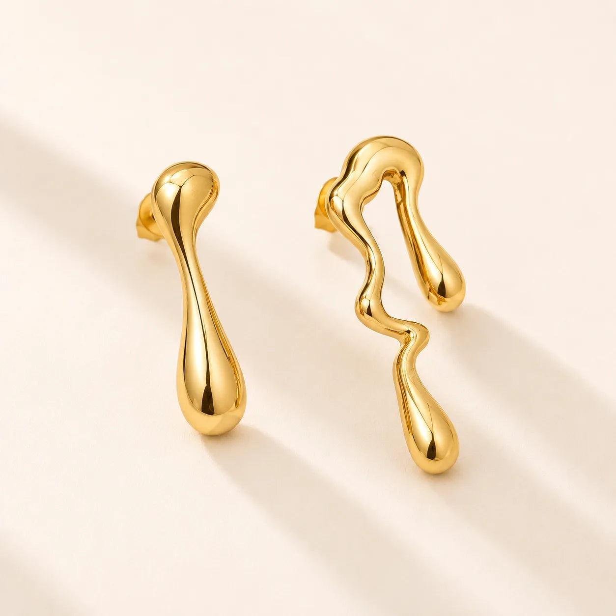 Melted Muse Earrings - 18K Gold Plated