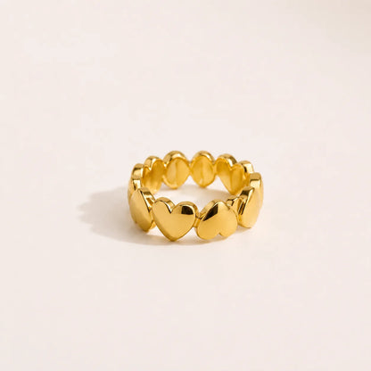 Nysa Heart Ring - 18K Gold Plated