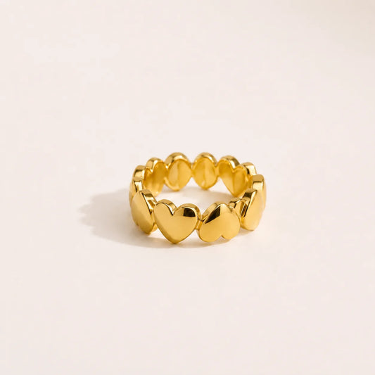 Nysa Heart Ring - 18K Gold Plated