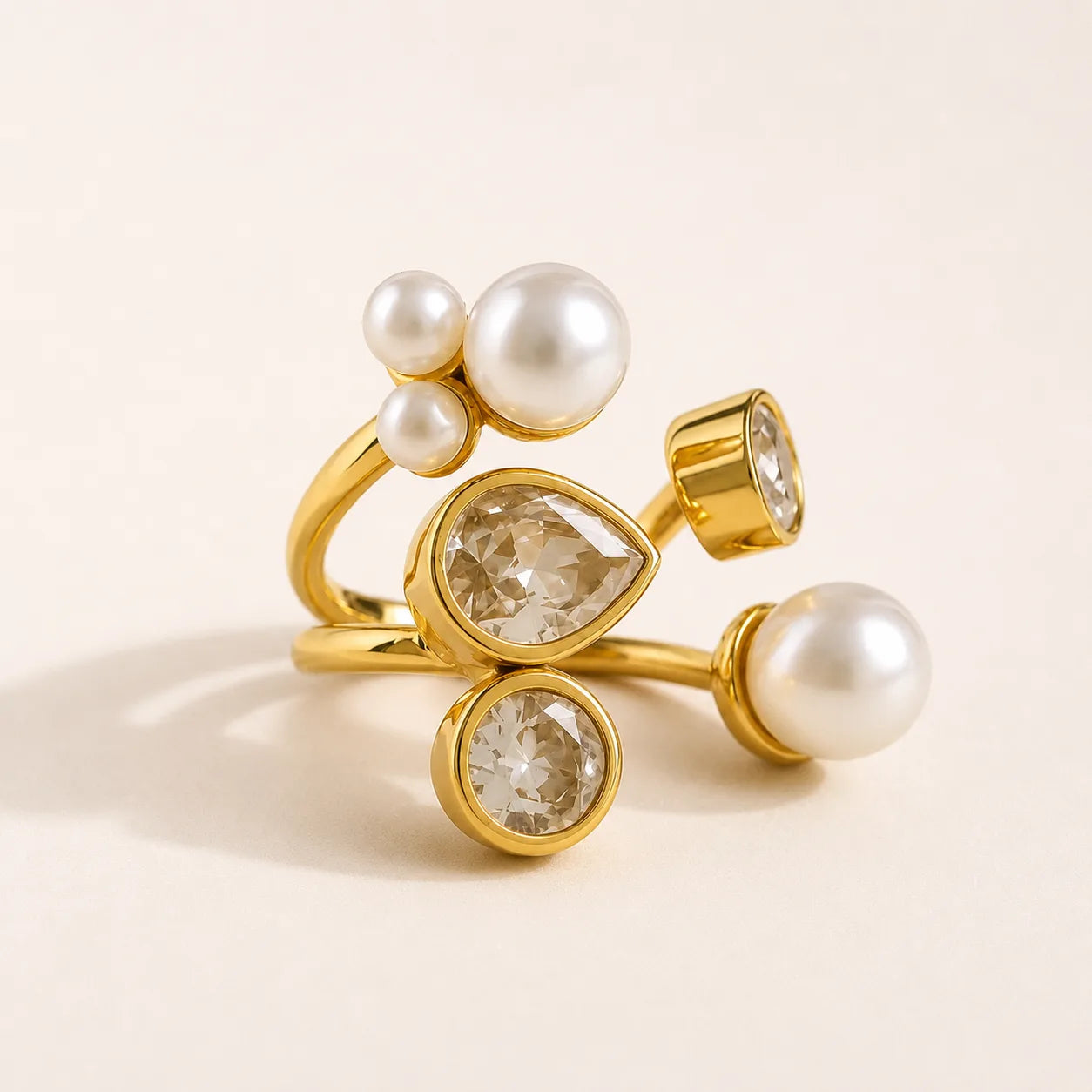 Ocean Glow Ring - 18K Gold Plated