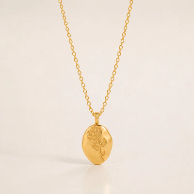 Roselle Pendant Necklace - 18K Gold Plated
