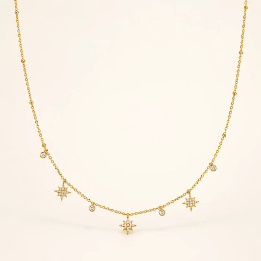 Sparkle Drop Necklace - 18k Gold Plated