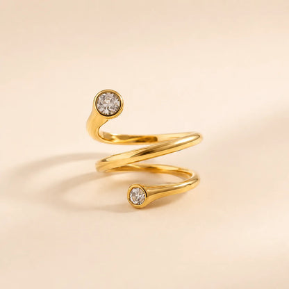 Serpent Loop Ring - 18K Gold Plated