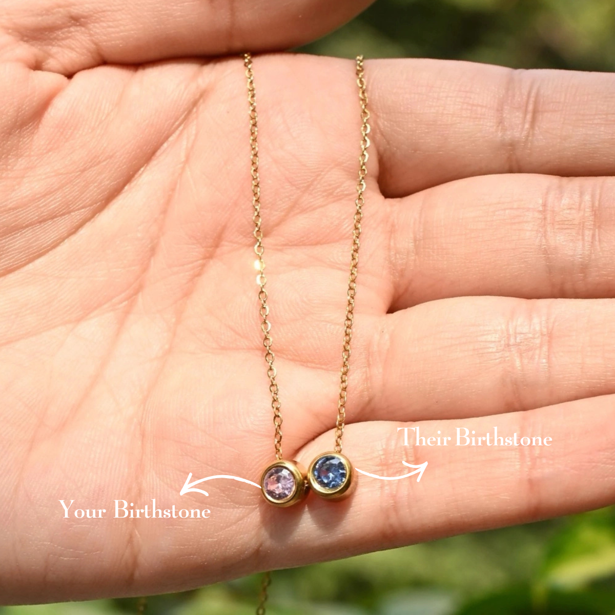 Two of Us Birthstone - 18K Gold Plated