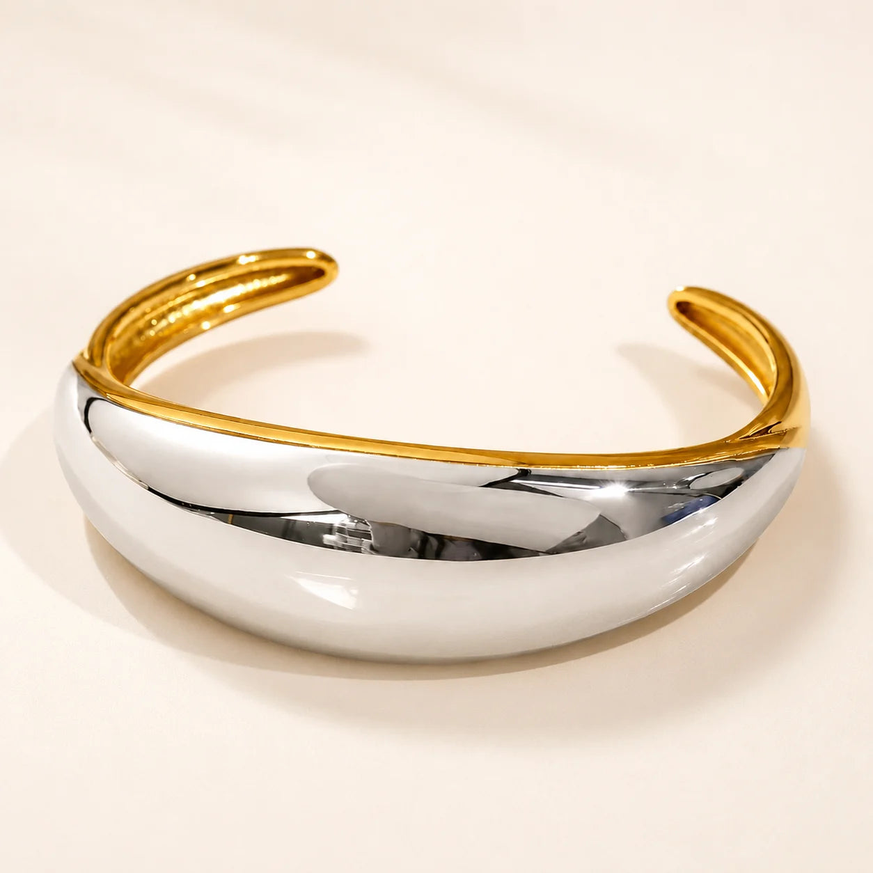 Sun & Moon Bangle - 18K Gold Plated