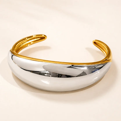 Sun & Moon Bangle - 18K Gold Plated
