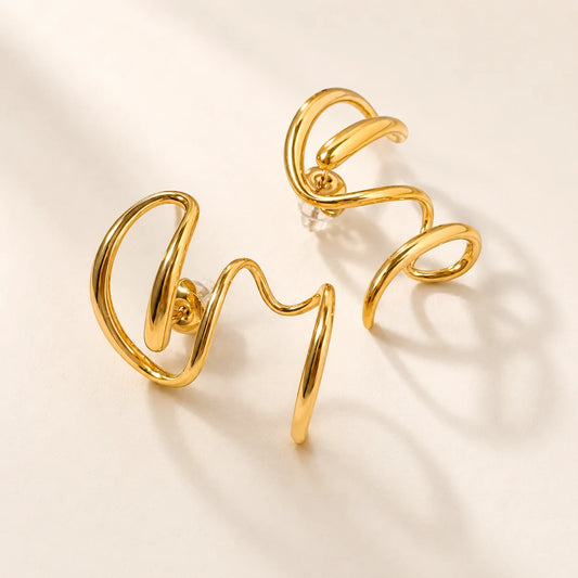 Twist Muse Earrings - 18K Gold Plated