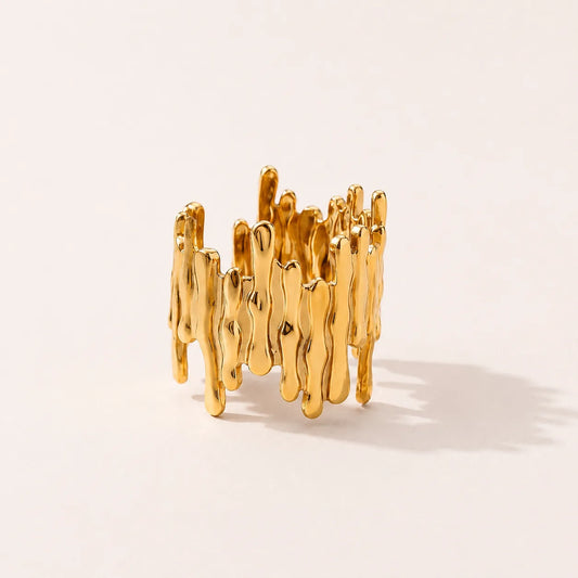 Urban Edge Ring - 18K Gold Plated