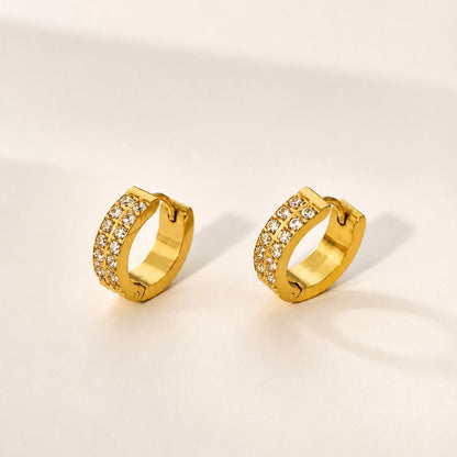 Warm Glow Hoops Earrings - 18K Gold Plated