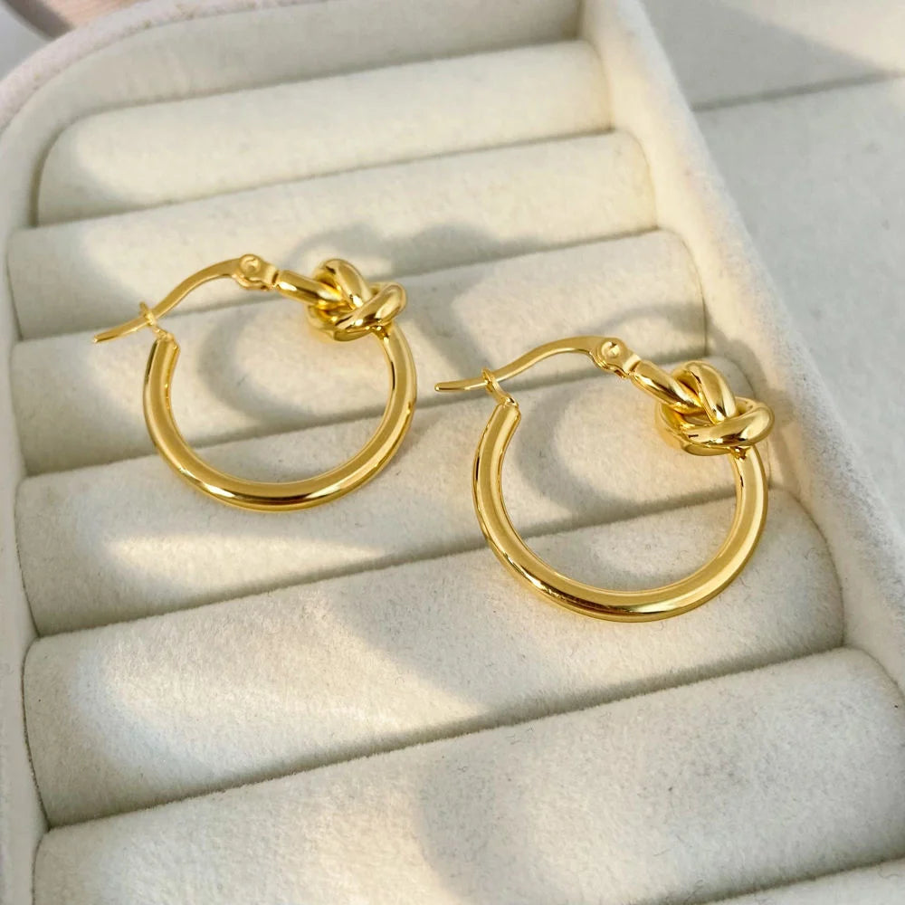 Nova Loop Hoops Earrings - 18K Gold Plated